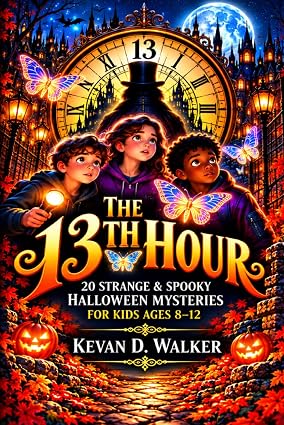 The 13th Hour: 20 Strange and Spooky Halloween Mysteries for Kids Ages 8–12, official paperback cover